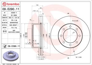Ford F-250 Super Duty Brake Rotor (1) - Front - Brembo OE - UV Coated - `18-`22 Ford F-250 Super Duty Brake Rotor (1) - Front - Brembo OE - UV Coated - `18-`22